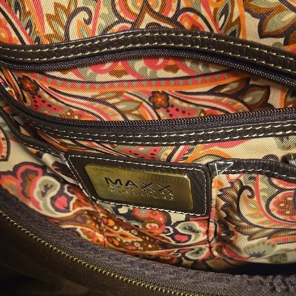 Maxx New York Brown Suede Crossbody Bag - Picture 5 of 6